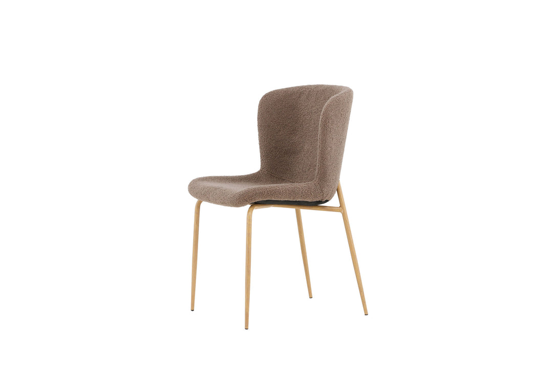 Venture Home Modesto Dining Chair 2-pack - Mocca /  Brown boucle