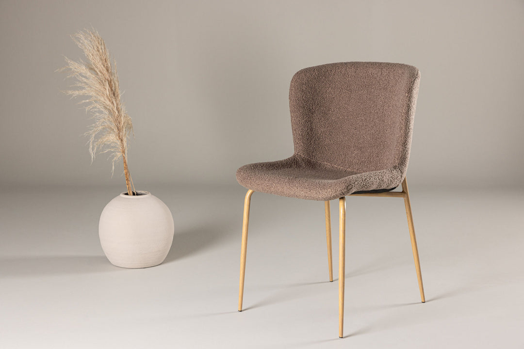 Venture Home Modesto Dining Chair 2-pack - Mocca /  Brown boucle
