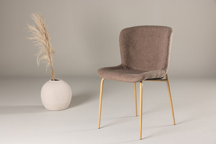 Venture Home Modesto Dining Chair 2-pack - Mocca /  Brown boucle