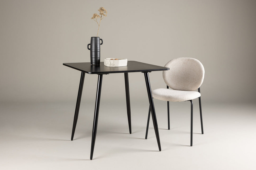 Venture Home Polar Dining Table 75x75 cm - Black / Black