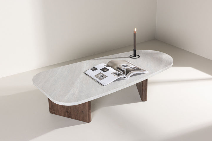 Venture Home Grönvik Sofa Table 130x65 cm - Mocca / Concretelook /