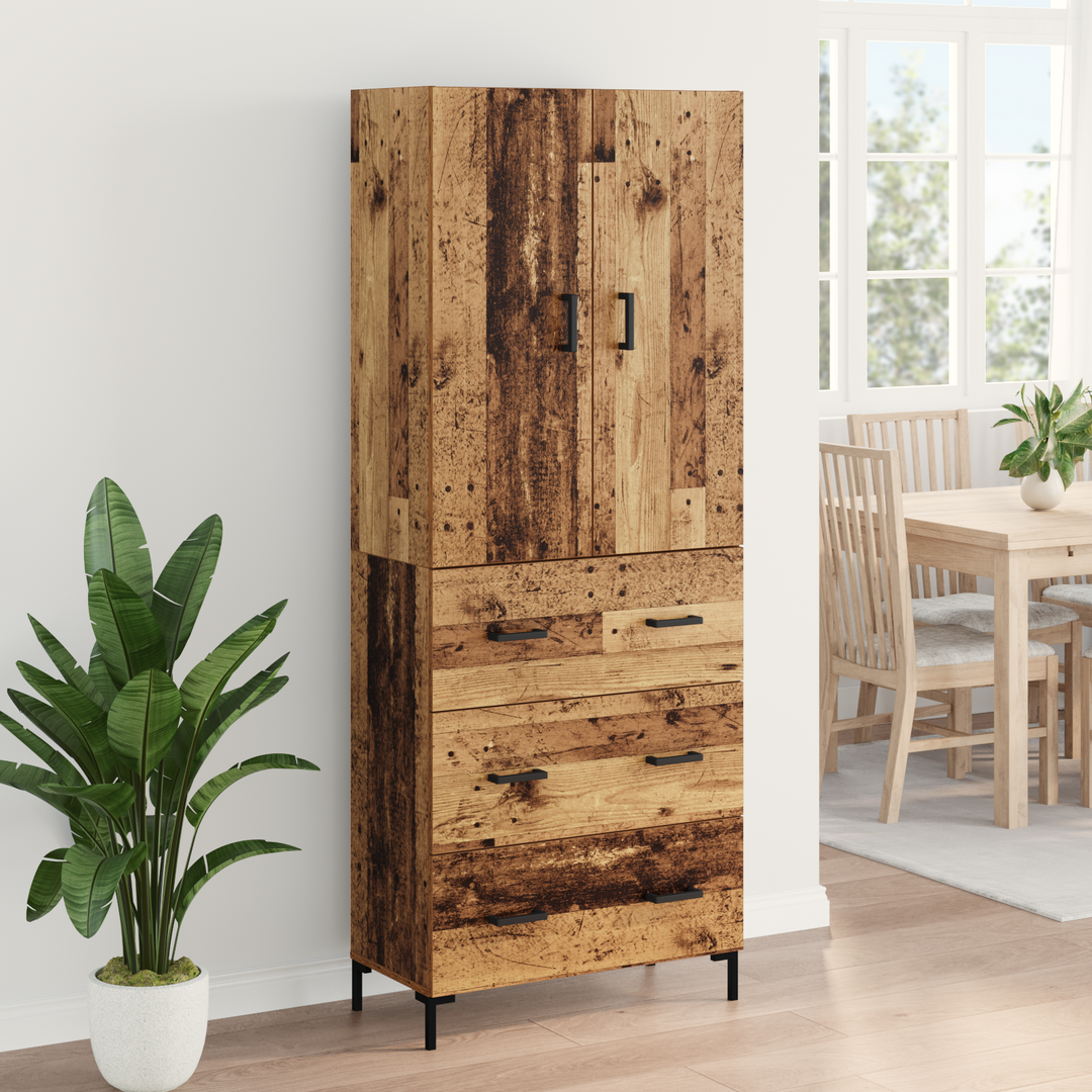 Highboard Gammelt træ 69,5 x 34 x 180 cm Konstrueret træ