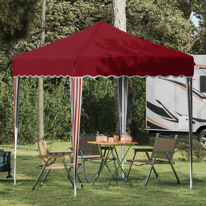 Pop-up Festtelt 195 x 195 x 245 cm Bordeaux Oxford stof