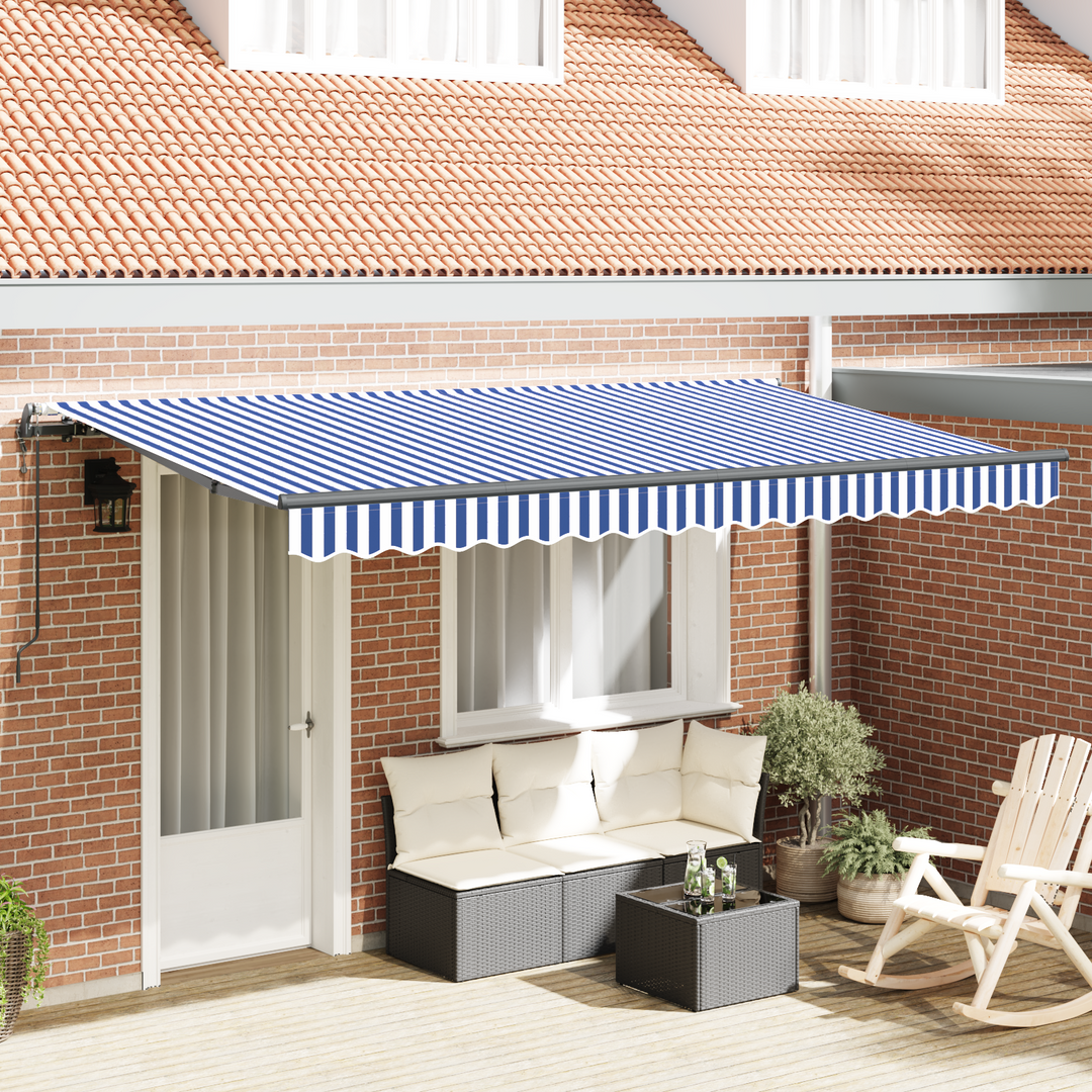 Utrækkelig Markise Blå 400 x 200 cm Stof