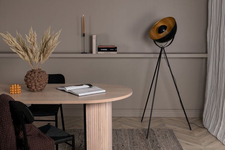 Venture Home Search -Floor Lamp - Black/Black / Brass