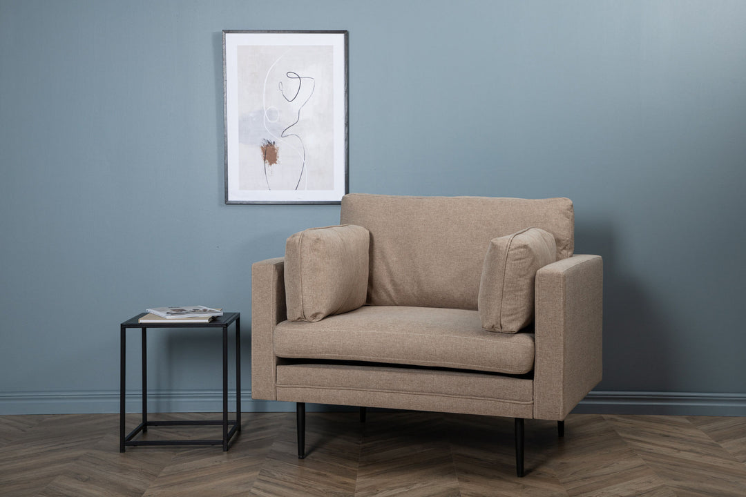 Venture Home Boom Single Sofa - Black / Brown Fabric
