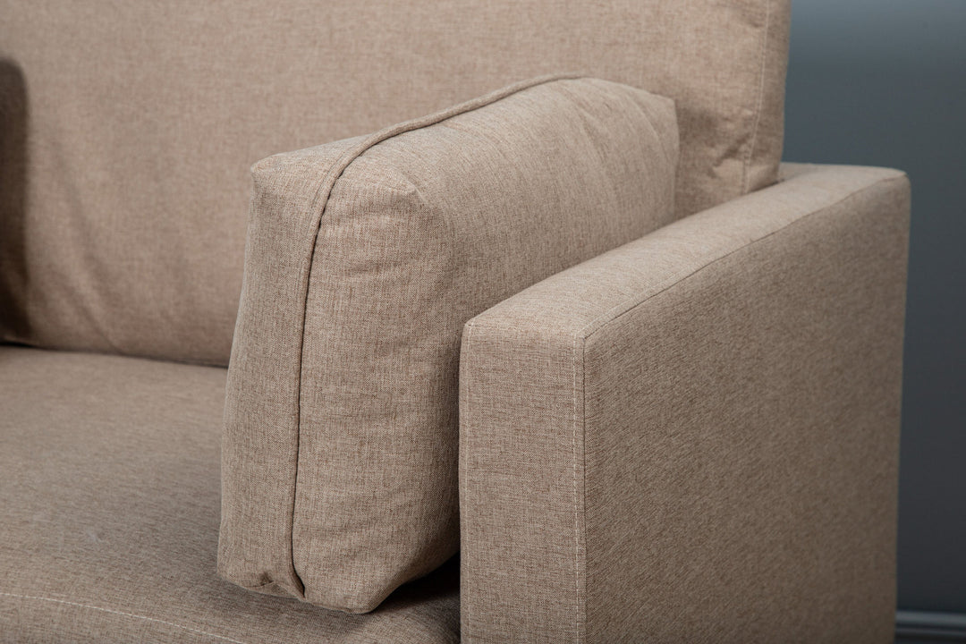 Venture Home Boom Single Sofa - Black / Brown Fabric