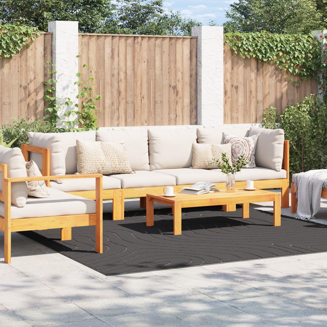 Områdetæpper Firkantet PALMERAS Antracit 240 x 240 cm Polyester