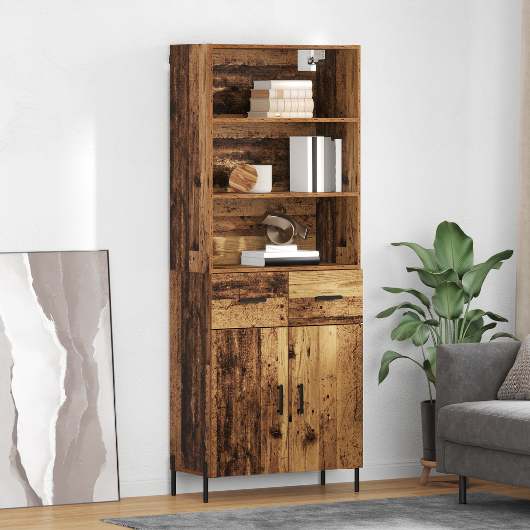 Highboard Gammelt træ 69,5 x 32,5 x 180 cm Konstrueret træ