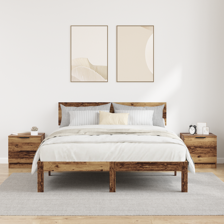 Sengeskab 2 pcs Gammelt træ 40 x 39 x 40 cm Konstrueret træ