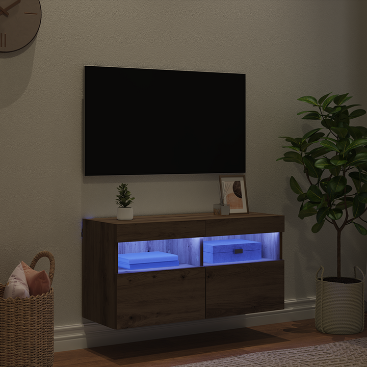 TV vægskab Artisan Egetræ 80 x 30 x 40 cm Konstrueret træ