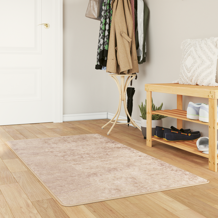 Tæppe Runner MARSA Beige 100 x 150 cm Polyester og PVC