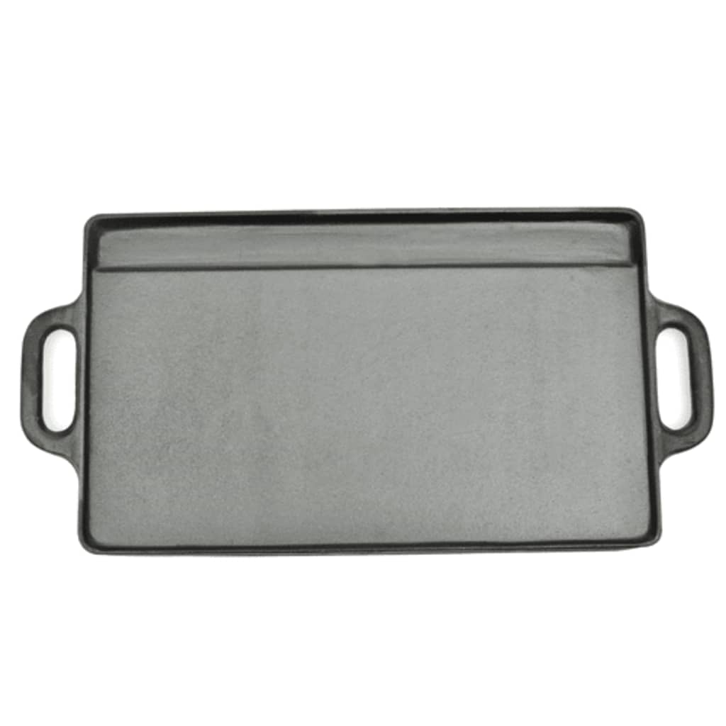 vendbar grillpande i støbejern 2 stk. 38x23 cm