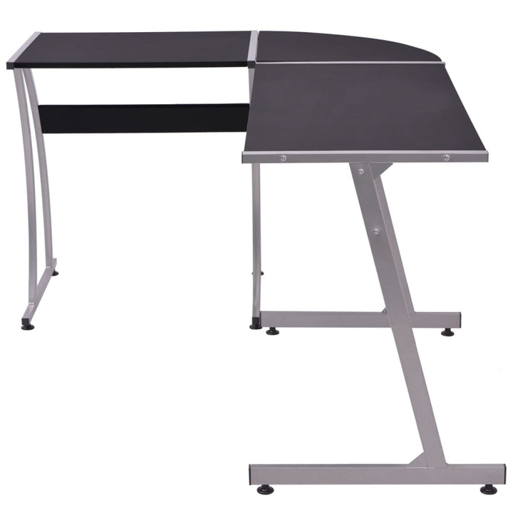 hjørneskrivebord L-formet sort