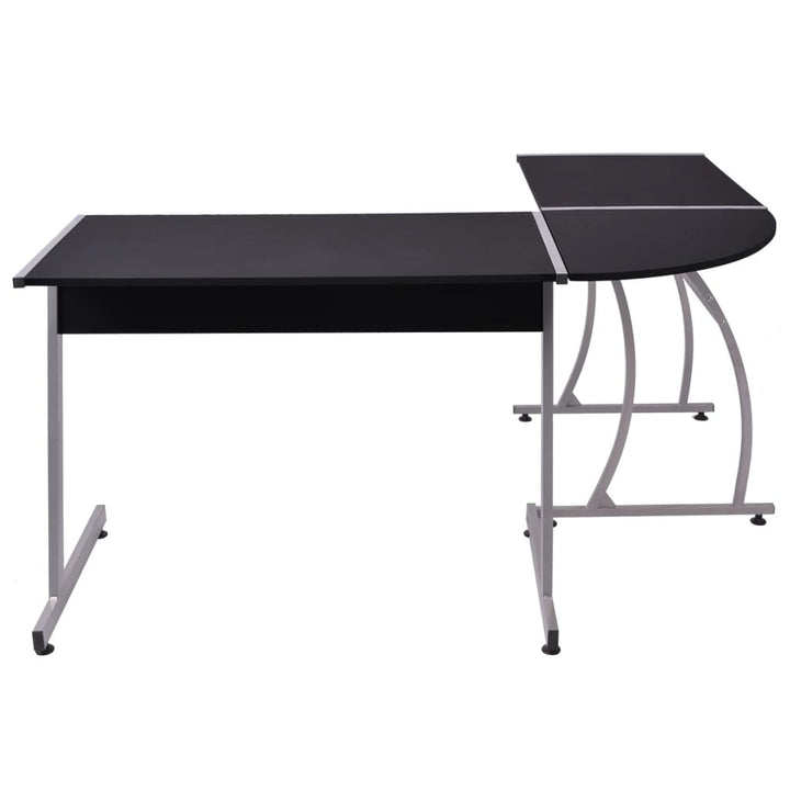 hjørneskrivebord L-formet sort