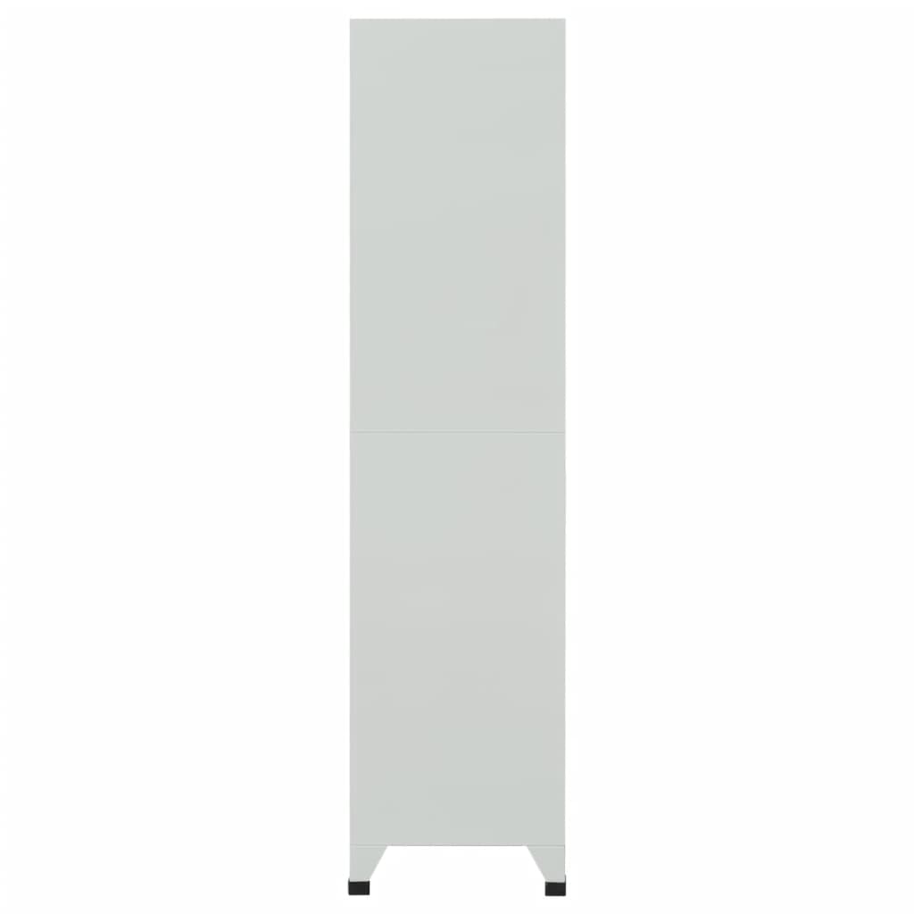 lockerskab med 6 rum 90x45x180 cm grå