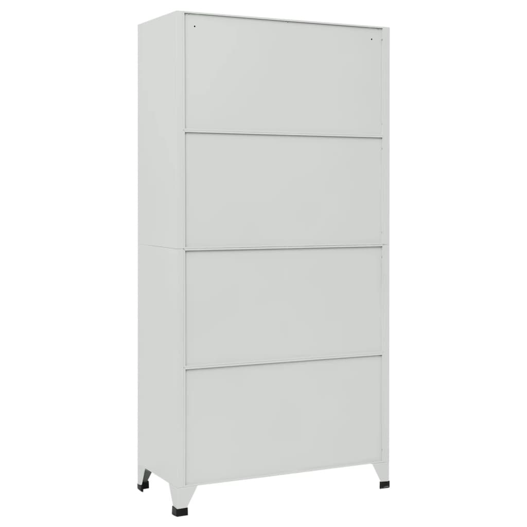 lockerskab med 6 rum 90x45x180 cm grå