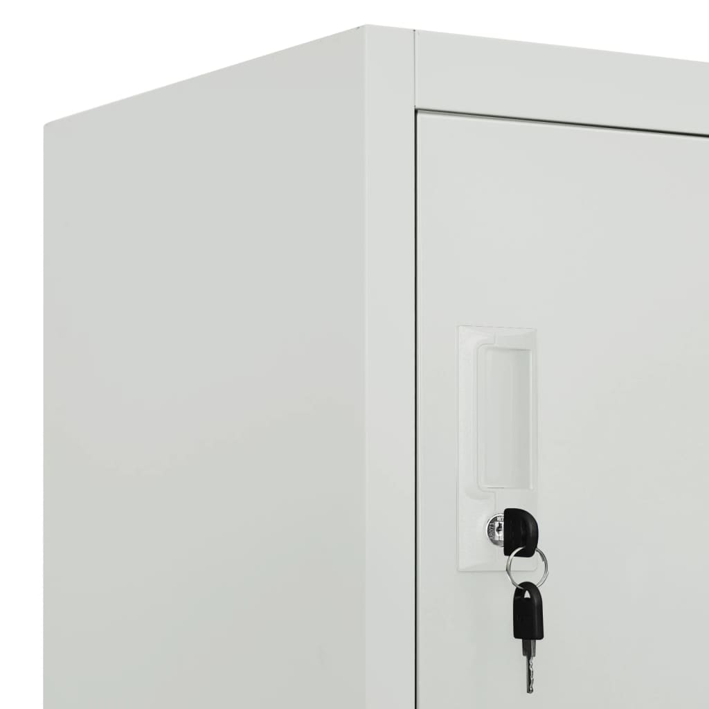 lockerskab med 6 rum 90x45x180 cm grå
