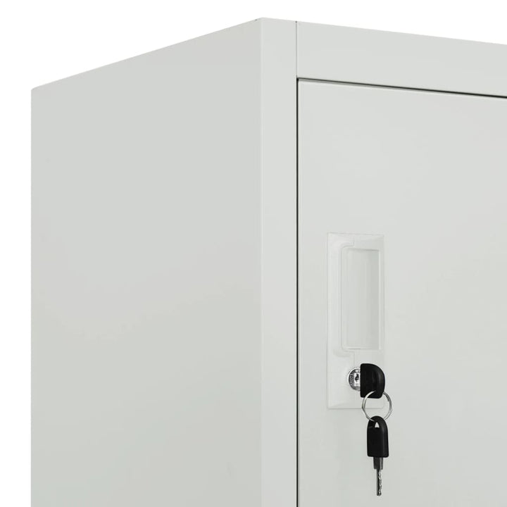 lockerskab med 6 rum 90x45x180 cm grå