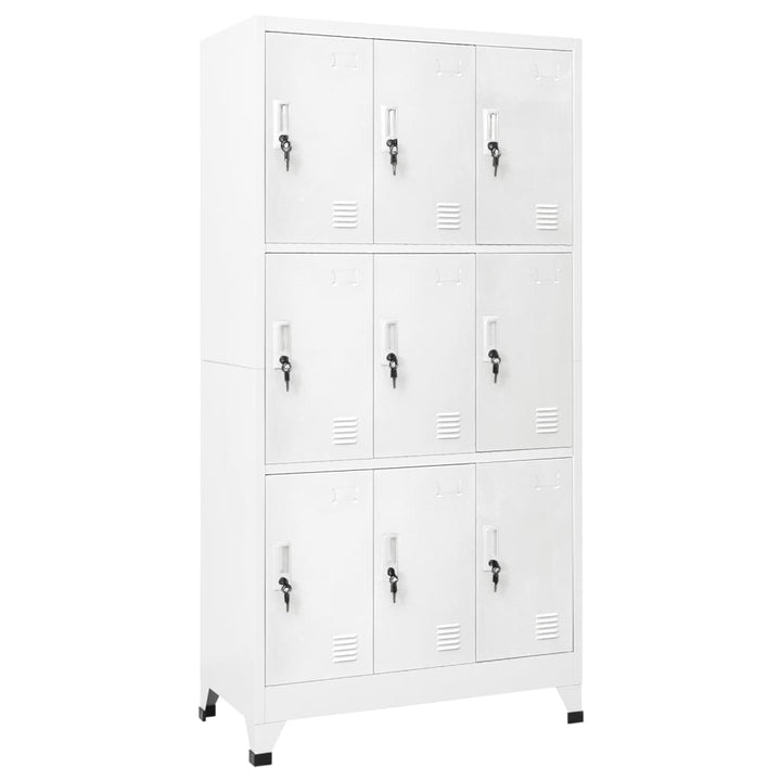 lockerskab med 9 rum 90x45x180 cm grå