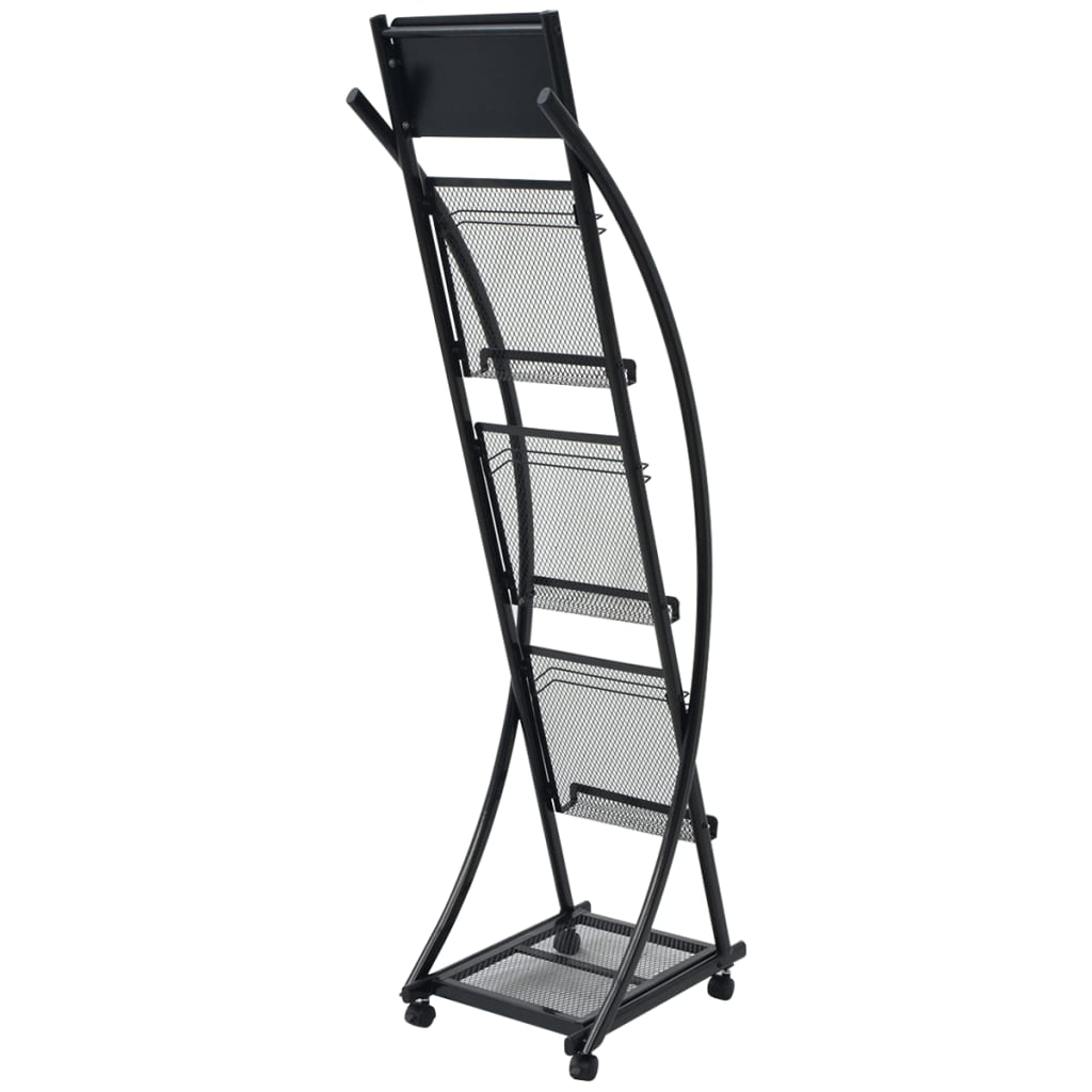 magasinhylde 40 x 32 x 131 cm sort A4