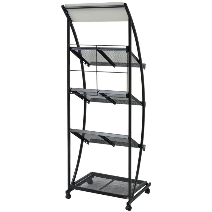 magasinholder 47x40x134 cm sort og hvid A4