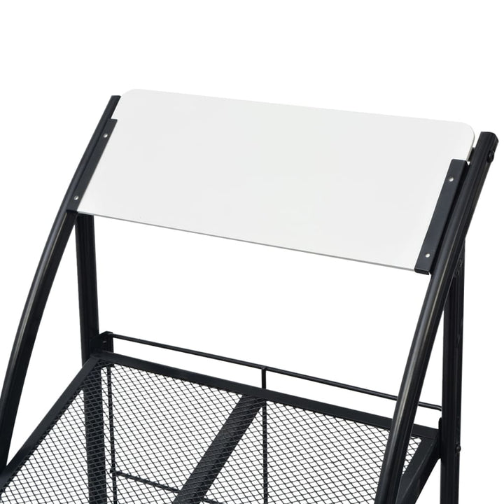 magasinholder 47x40x134 cm sort og hvid A4
