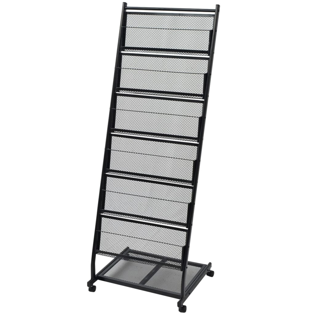 magasinholder 47,5 x 43 x 133 cm sort A4