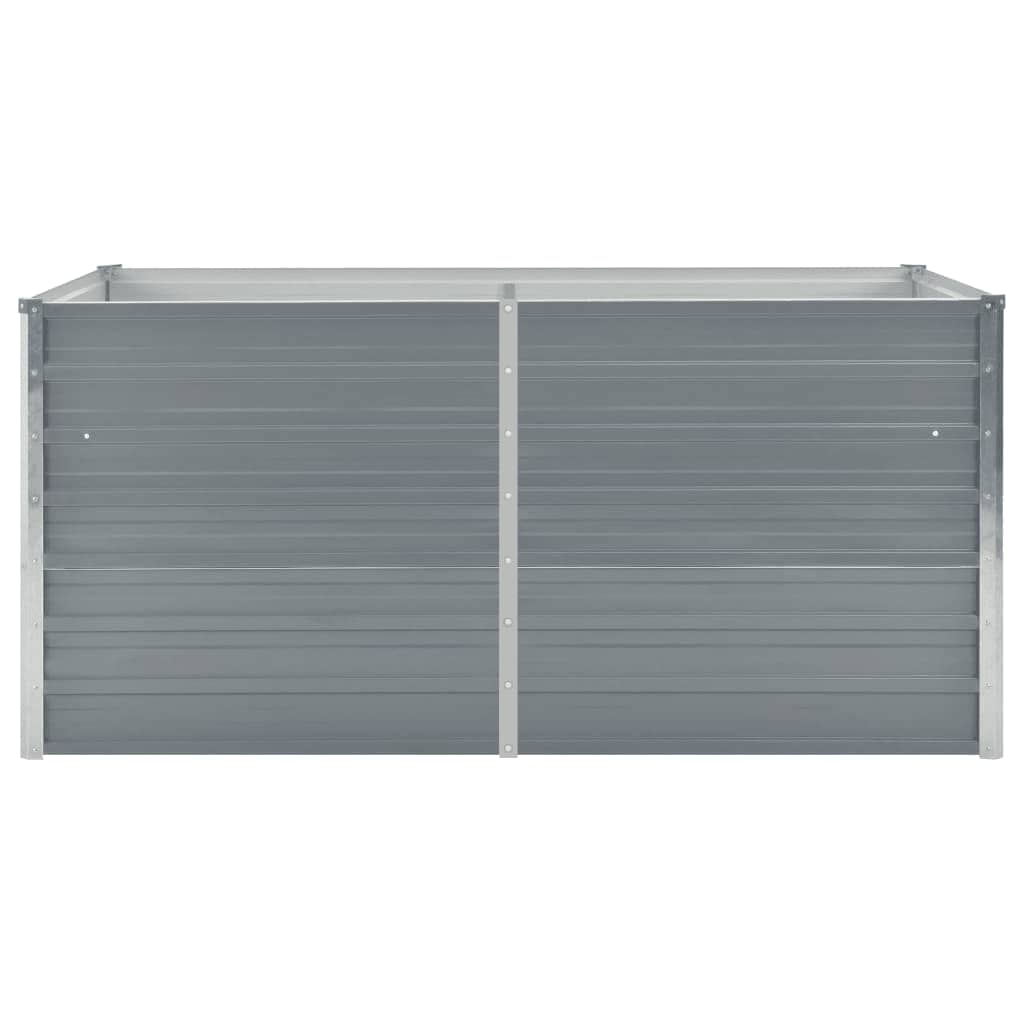 hævet havekasse 160 x 80 x 77 gråt galvaniseret stål