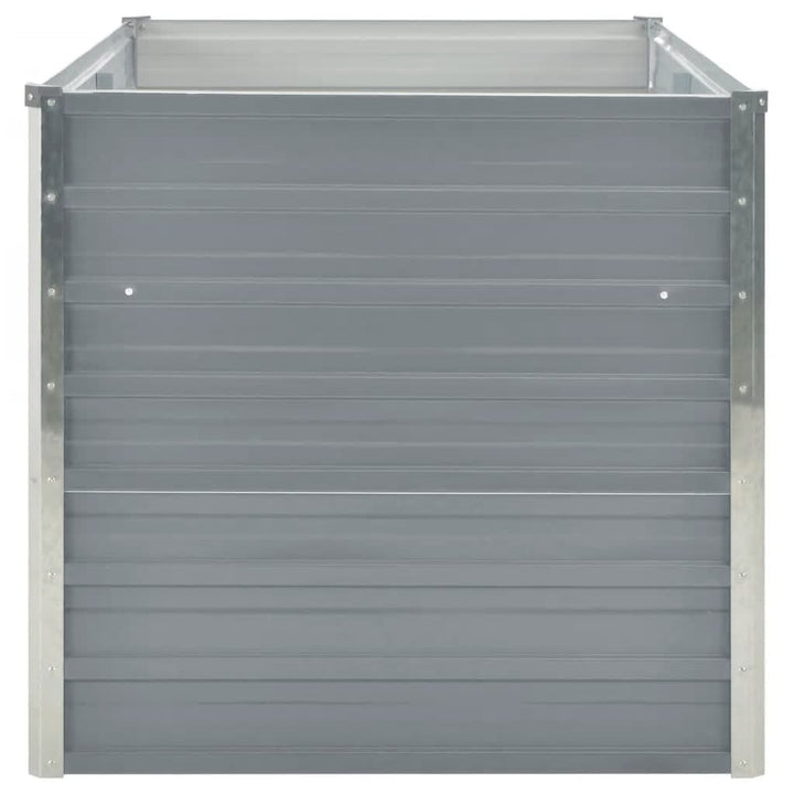 hævet havekasse 160 x 80 x 77 gråt galvaniseret stål