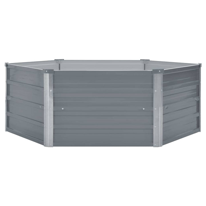 hævet havekasse 129 x 129 x 45 gråt galvaniseret stål