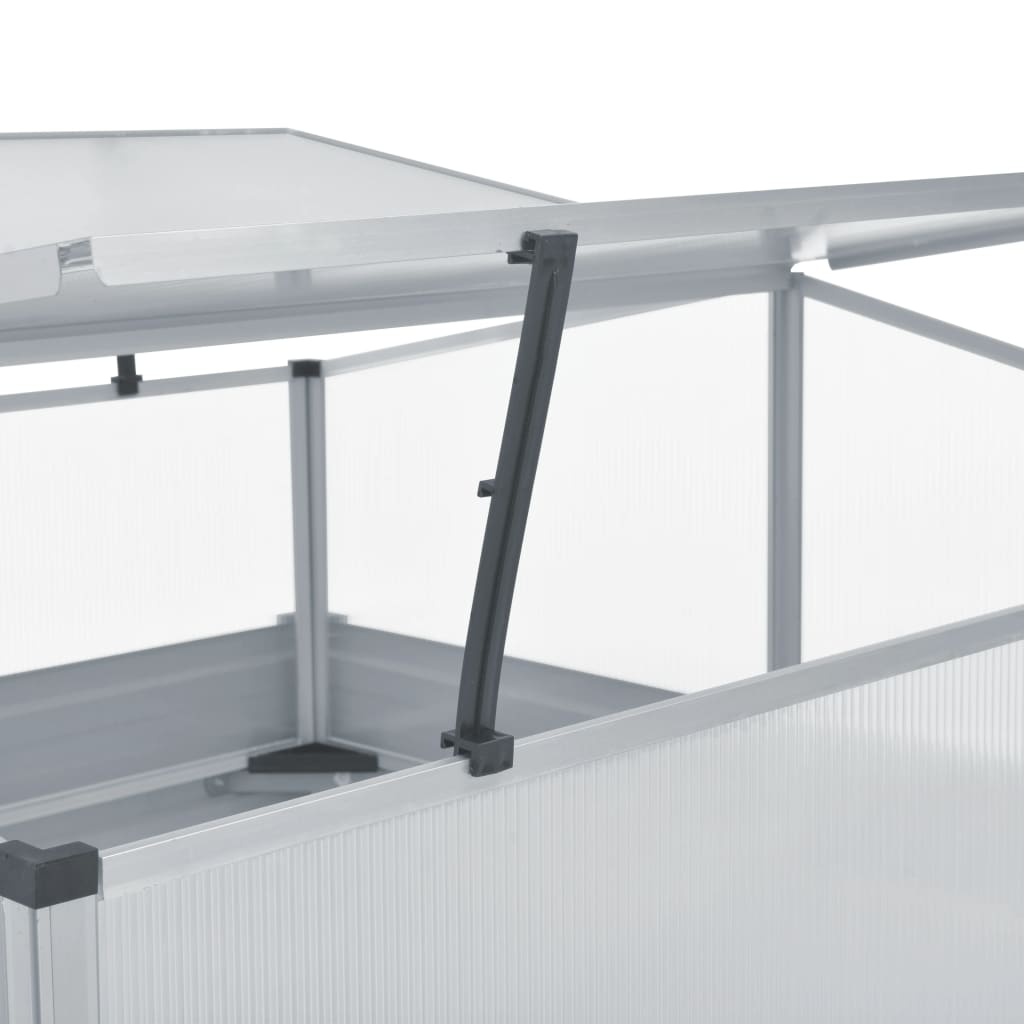 drivhus 100x100x85 cm galvaniseret stål grå
