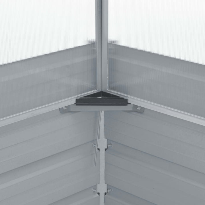 drivhus 100x100x85 cm galvaniseret stål grå