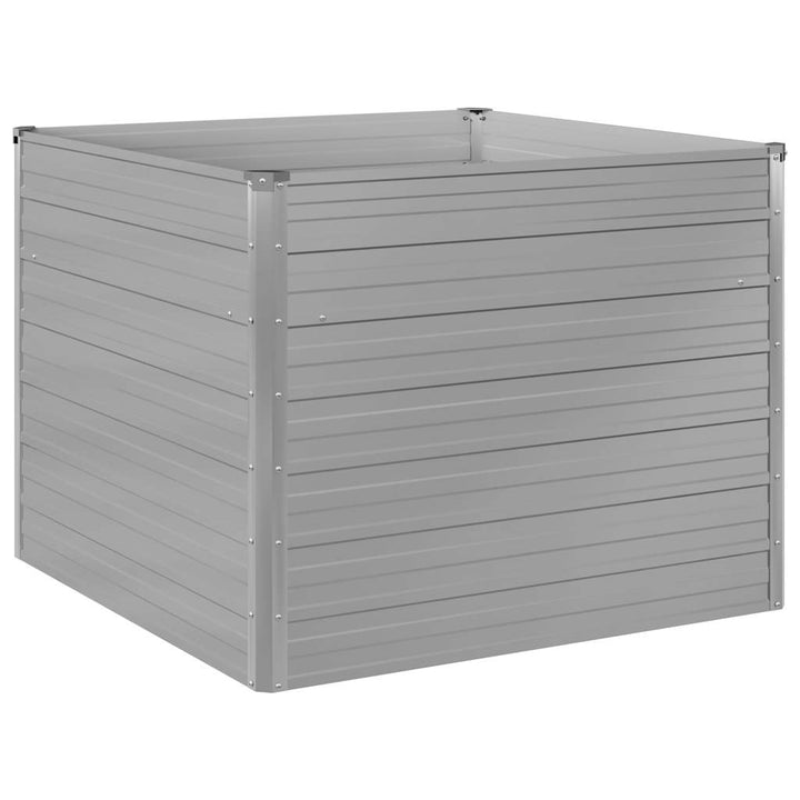 hævet havekasse 100 x 100 x 77 galvaniseret stål gråt