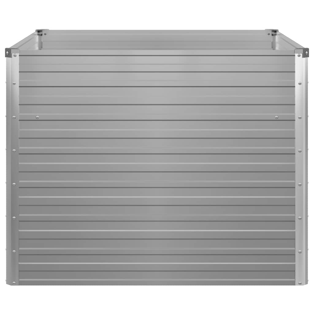 hævet havekasse 100 x 100 x 77 galvaniseret stål gråt