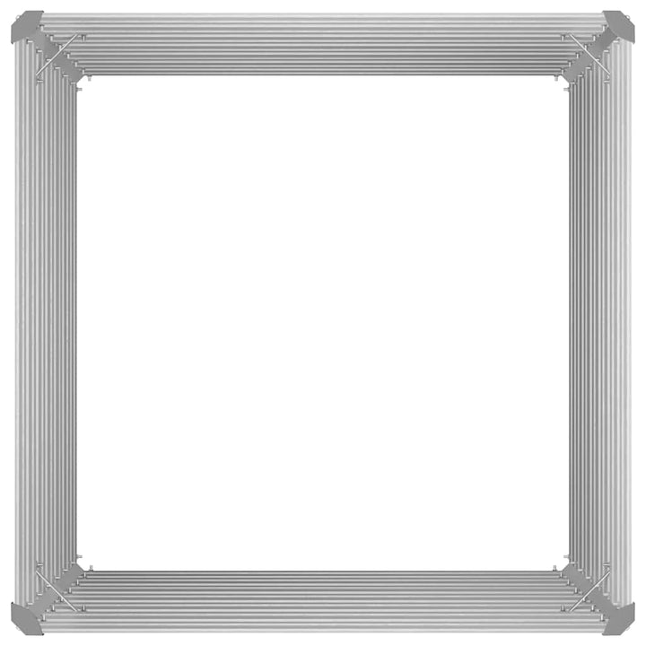 hævet havekasse 100 x 100 x 77 galvaniseret stål gråt