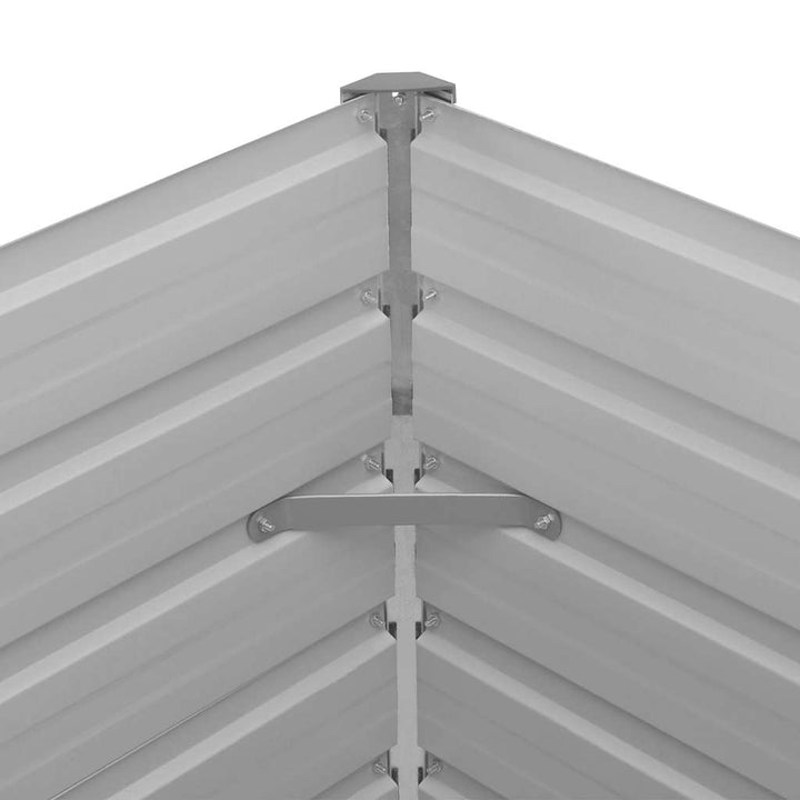 hævet havekasse 100 x 100 x 77 galvaniseret stål gråt