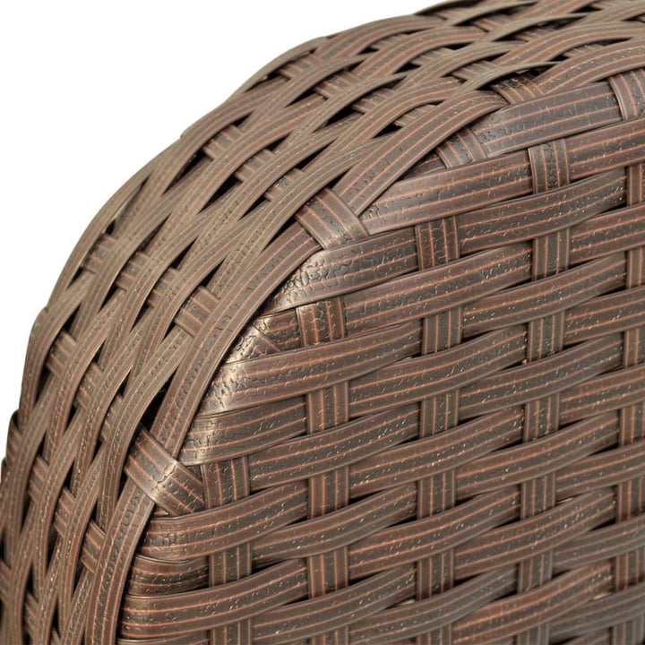 haveloungesæt 4 dele med hynder polyrattan brun