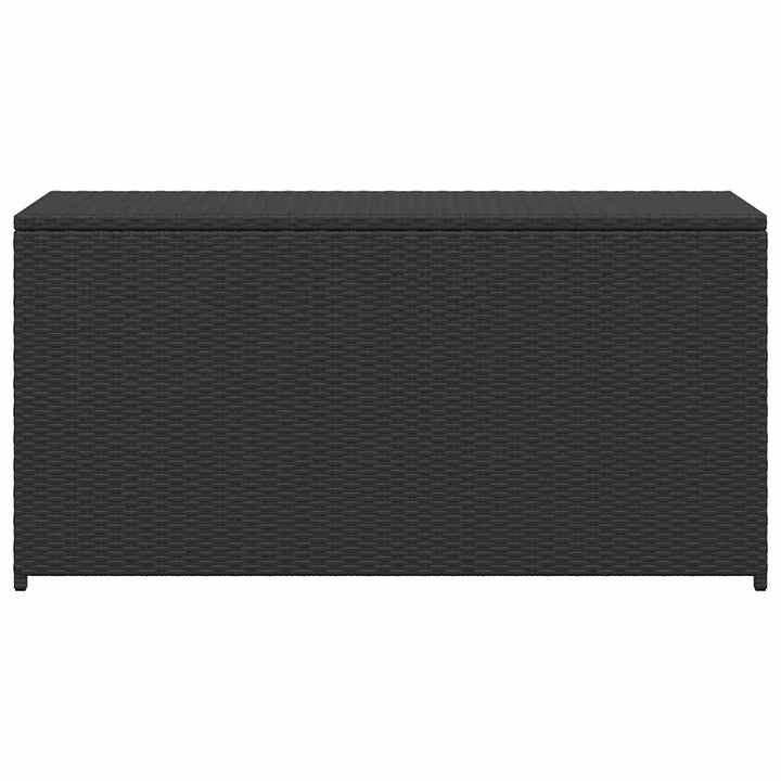 udendørs opbevaringkasse sort 120x50x60 cm polyrattan