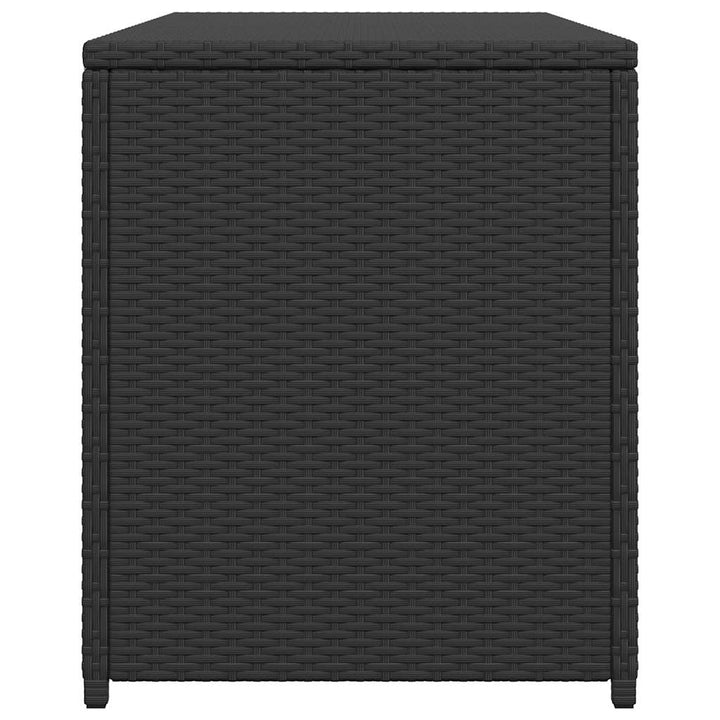 udendørs opbevaringkasse sort 120x50x60 cm polyrattan