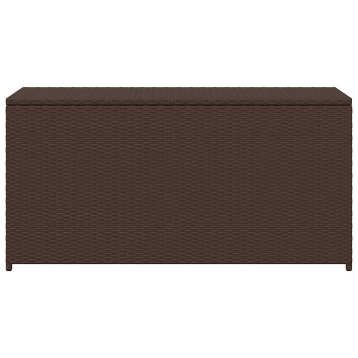 udendørs opbevaringkasse brun 120x50x60 cm polyrattan