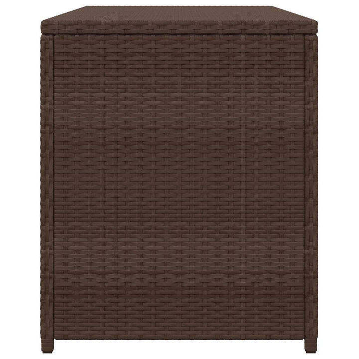 udendørs opbevaringkasse brun 120x50x60 cm polyrattan