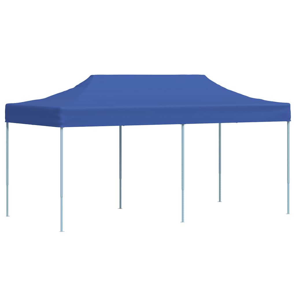 foldbart pavillontelt pop-up 3 x 6 m blå