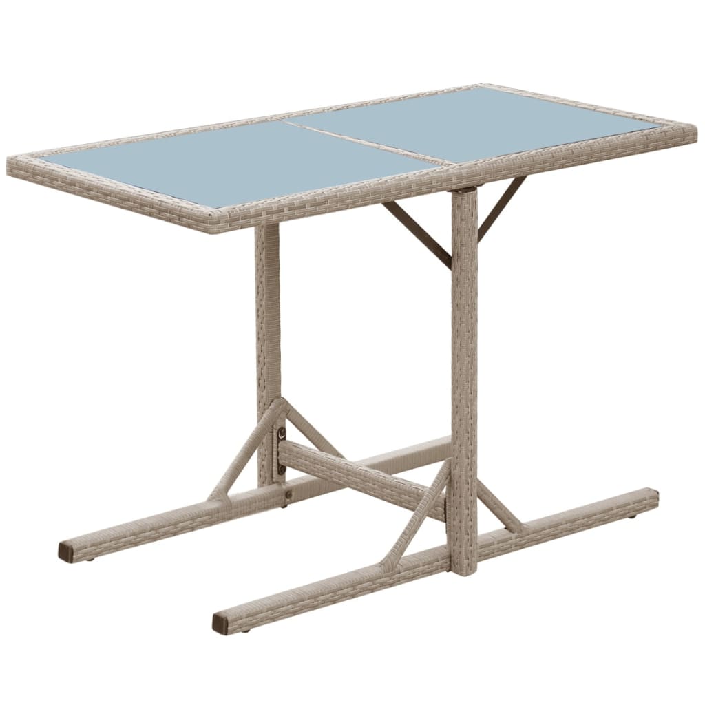 bistrosæt 3 dele med hynder polyrattan beige