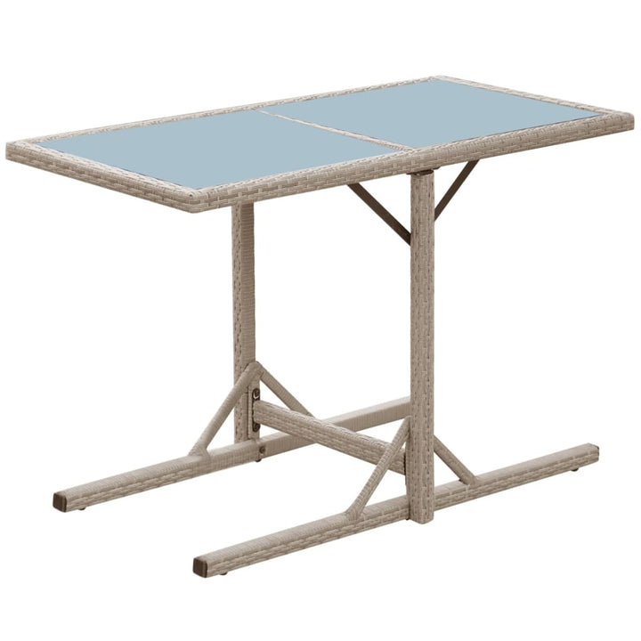 bistrosæt 3 dele med hynder polyrattan beige