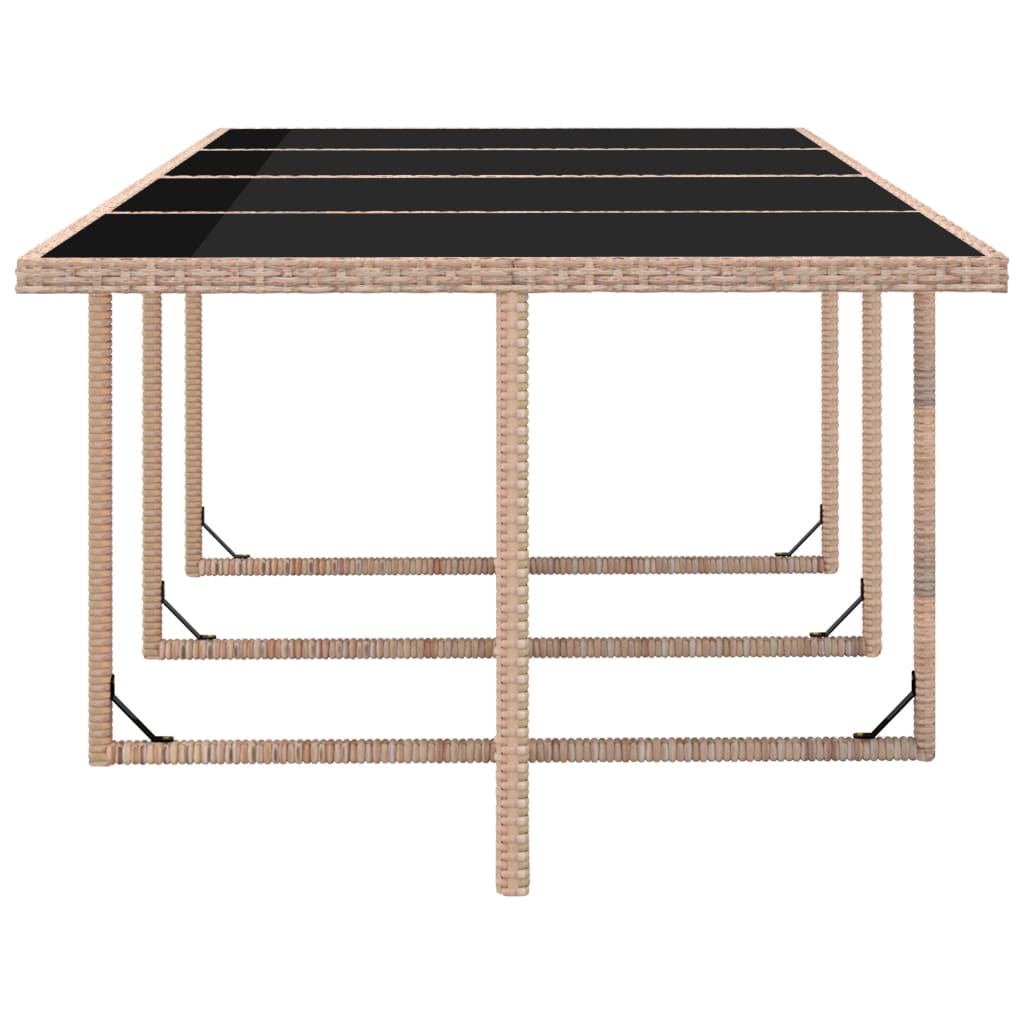 udendørs spisebordssæt 13 dele med hynder polyrattan beige