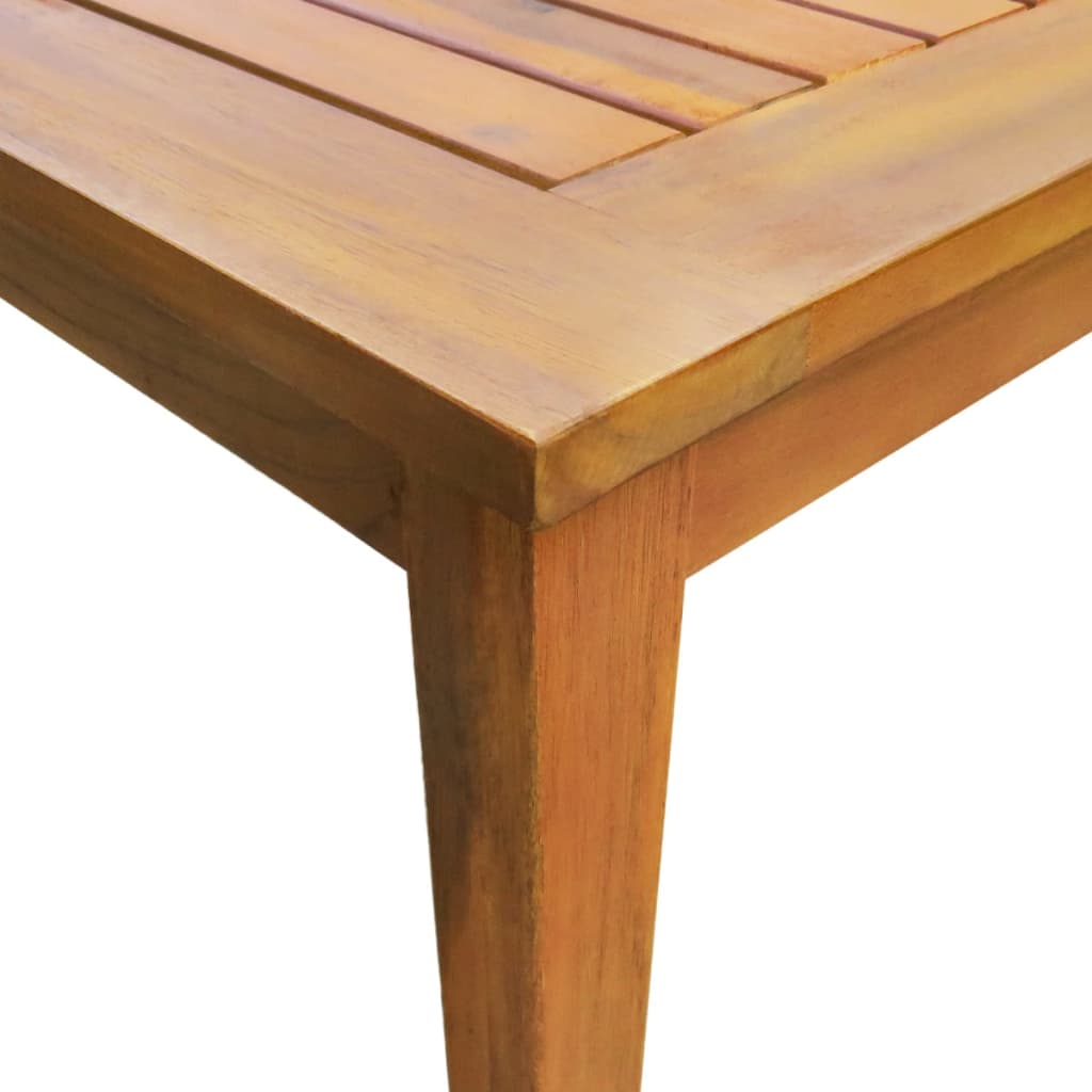 udendørs spisebordssæt 5 dele massivt akacietræ