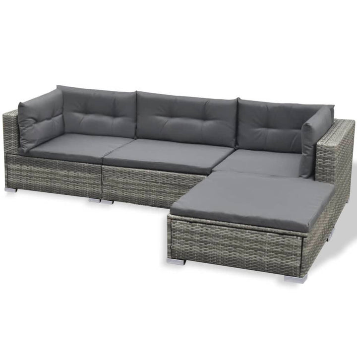 havesofasæt i 17 dele i grå polyrattan (kun i UK/IE/FI/NO)