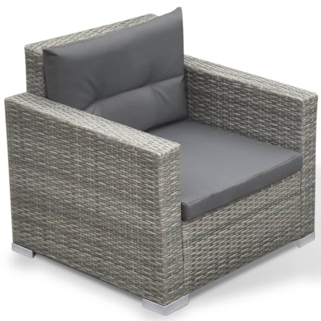 havesofasæt i 17 dele i grå polyrattan (kun i UK/IE/FI/NO)