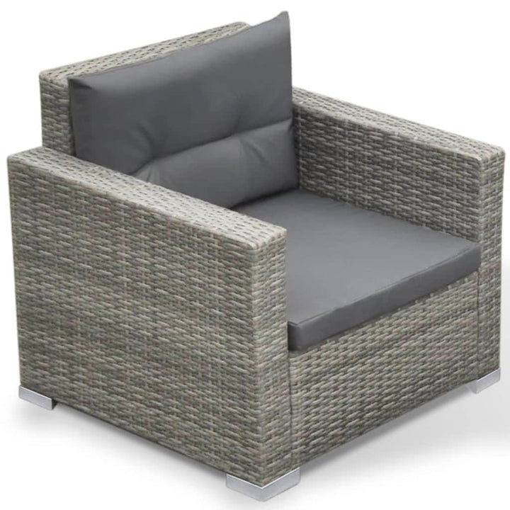 havesofasæt i 17 dele i grå polyrattan (kun i UK/IE/FI/NO)